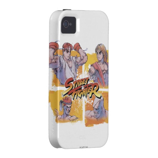 Ryu Vs Ken & Adon Vs Sagat 2 Case-Mate iPhone Case (Back/Right)
