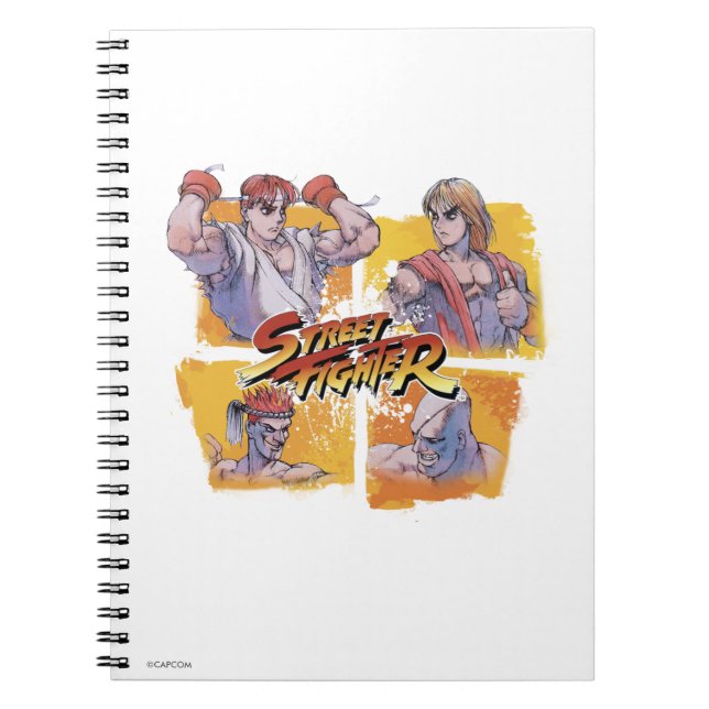 Ryu Vs Ken & Adon Vs Sagat 2 Notebook (Front)