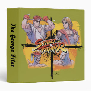 Ryu Vs Ken & Adon Vs Sagat 3 Ring Binder