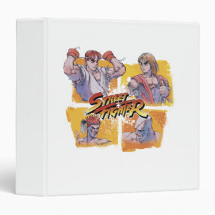 Ryu Vs Ken & Adon Vs Sagat 3 Ring Binder