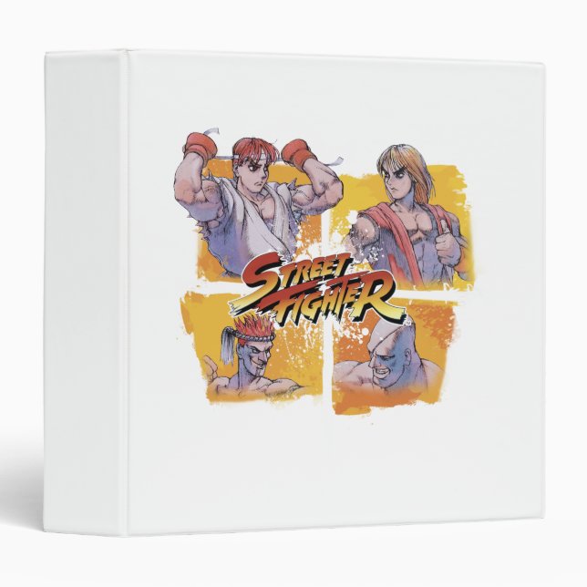 Ryu Vs Ken & Adon Vs Sagat 3 Ring Binder (Front/Spine)