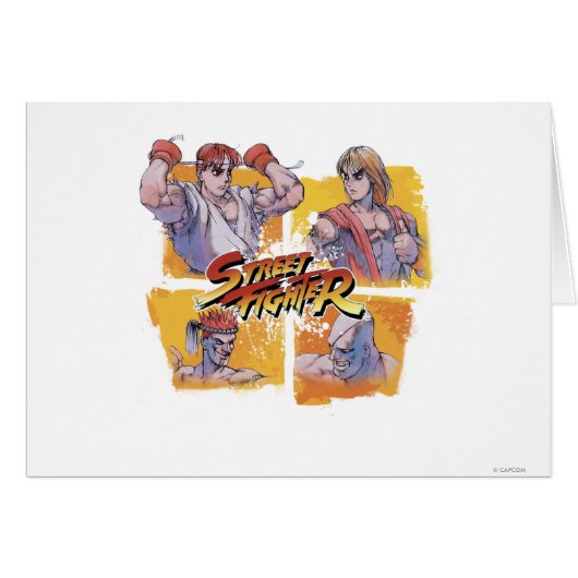 Ryu Vs Ken & Adon Vs Sagat Cards (Front Horizontal)