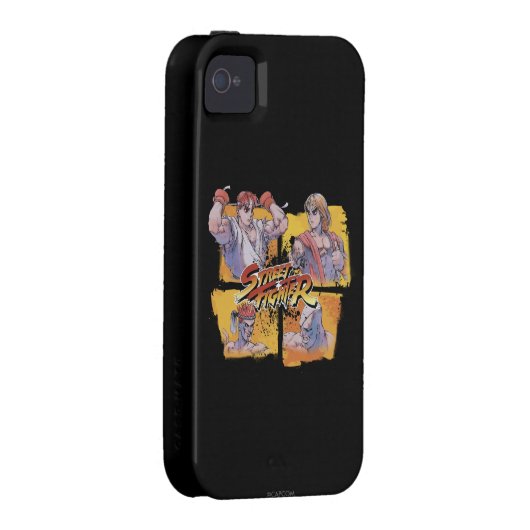 Ryu Vs Ken & Adon Vs Sagat Case-Mate iPhone Case (Back/Right)