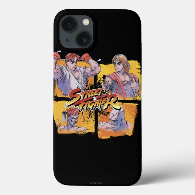 Ryu Vs Ken & Adon Vs Sagat Case-Mate iPhone Case (Back)