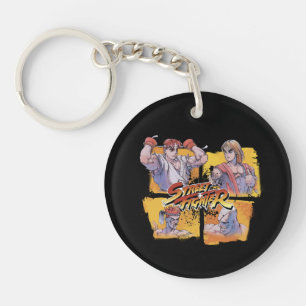 Ryu Vs Ken & Adon Vs Sagat Keychain