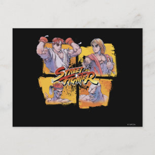 Ryu Vs Ken & Adon Vs Sagat Postcard