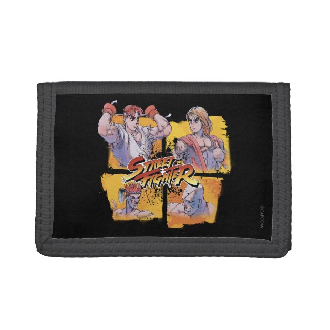 Ryu Vs Ken & Adon Vs Sagat Tri-fold Wallet (Front)