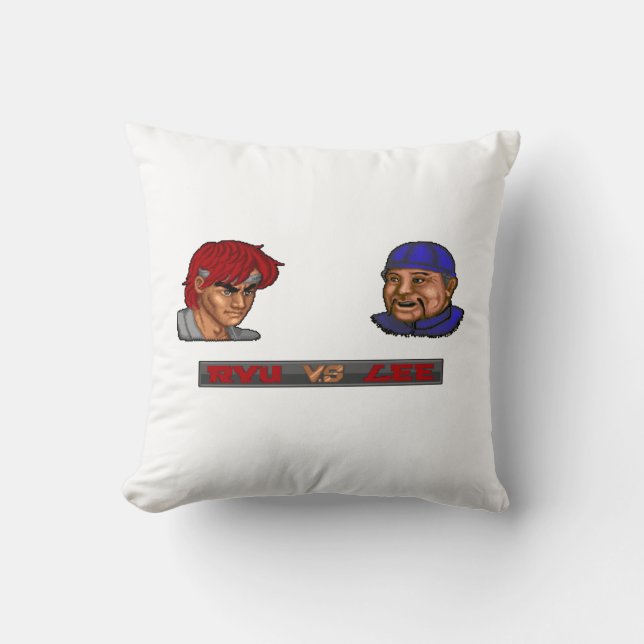 Ryu Vs Lee 2 Throw Pillow (Front)