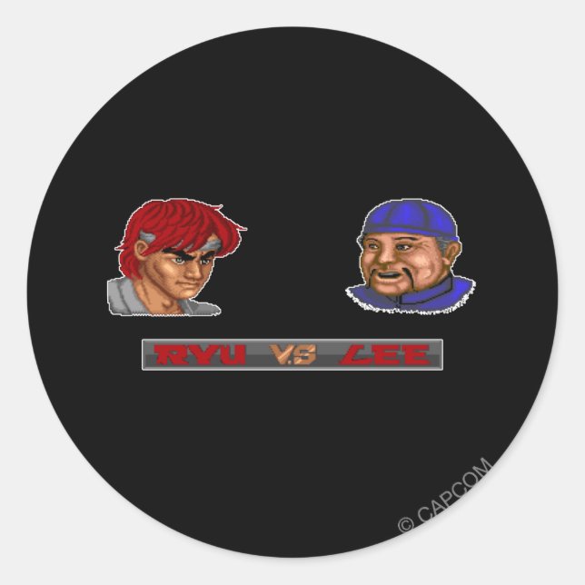 Ryu Vs Lee Classic Round Sticker (Front)