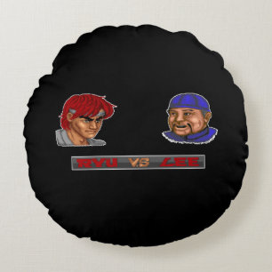 Ryu Vs Lee Round Pillow