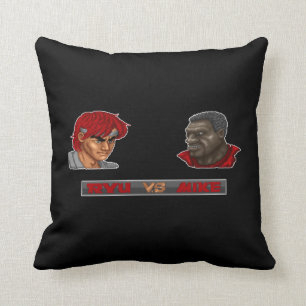 Ryu Vs Mike 2 Throw Pillow