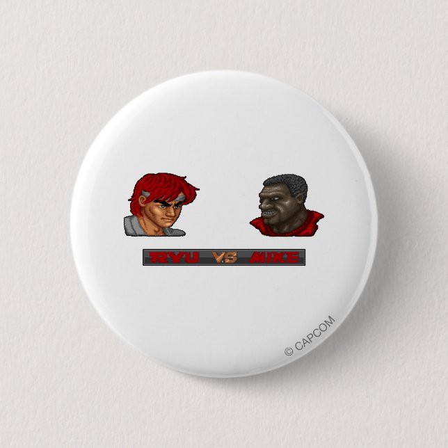 Ryu Vs Mike Button (Front)