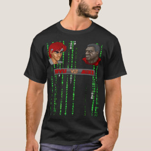 RYU VS MIKE LOGO MATRIX BLACK T-SHIRT BY SAMURAI F