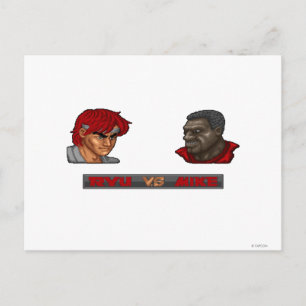 Ryu Vs Mike Postcard