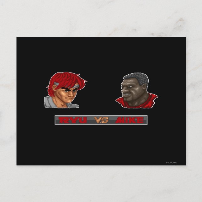 Ryu Vs Mike Postcard (Front)