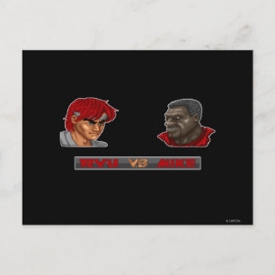 Ryu Vs Mike Postcard