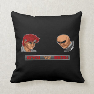 Ryu Vs Retsu 2 Throw Pillow