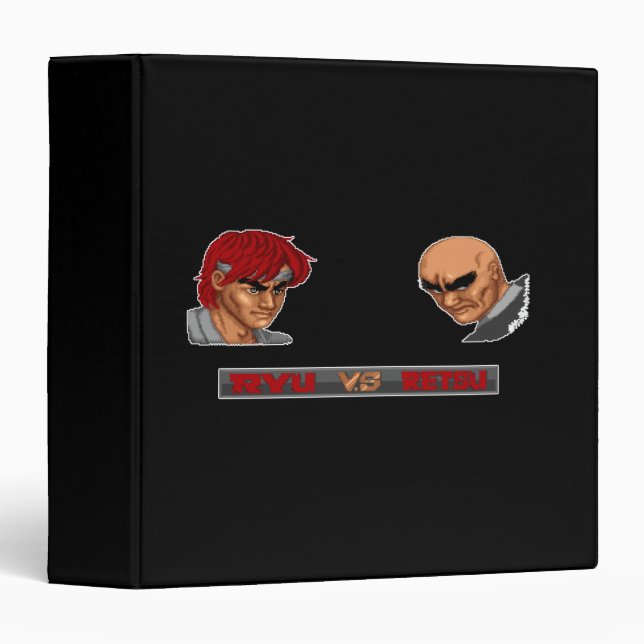 Ryu Vs Retsu 3 Ring Binder (Front/Spine)