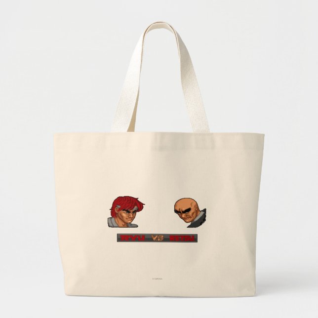 Ryu Vs Retsu Large Tote Bag (Front)