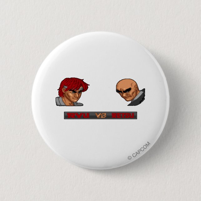 Ryu Vs Retsu Pinback Button (Front)