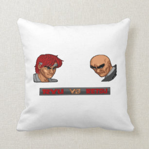 Ryu Vs Retsu Throw Pillow
