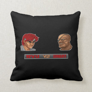 Ryu Vs Sagat 2 Throw Pillow
