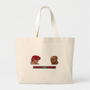 Ryu Vs Sagat Large Tote Bag
