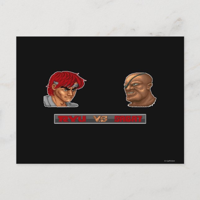 Ryu Vs Sagat Postcard (Front)