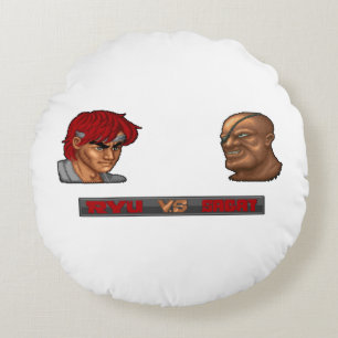 Ryu Vs Sagat Round Pillow