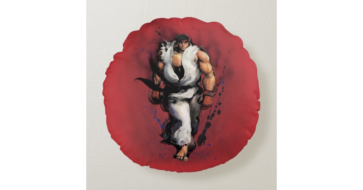 Ryu Walking Round Pillow | Zazzle