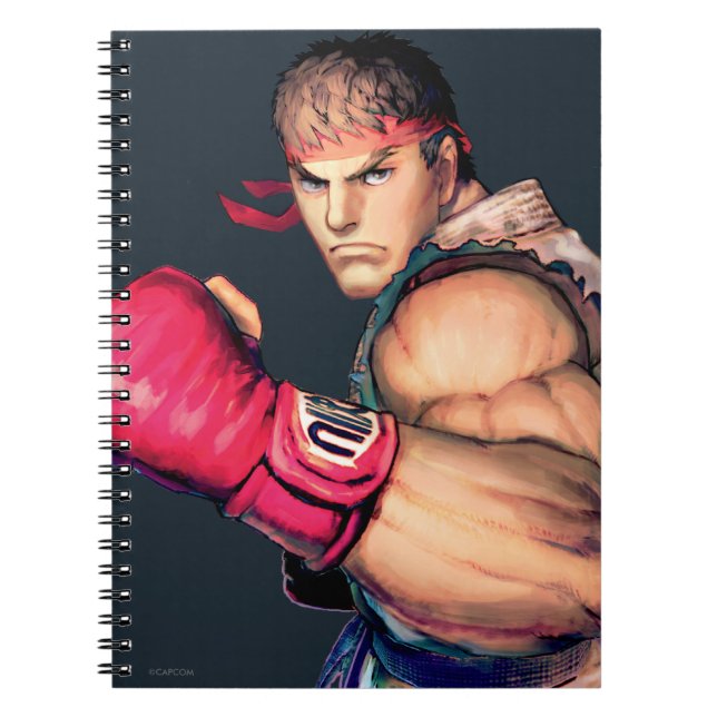 Ryu with Fist Raised Notebook (Front)