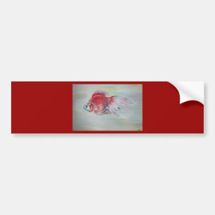 Ryukin Goldfish Acrylic Painting Bumper Sticker