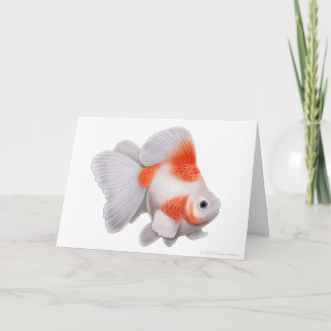 Ryukin Goldfish Greeting Card (Front)