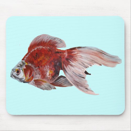  Ryukin Goldfish Isolated Mouse Pad