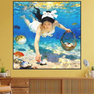 "Ryūshi’s Current" – An Ocean Portrait Canvas Print