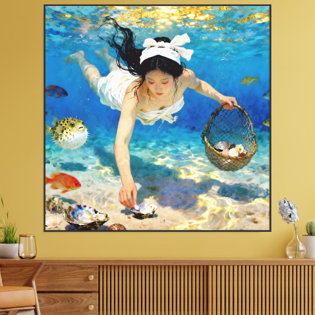 "Ryūshi’s Current" – An Ocean Portrait Canvas Print (Insitu(LivingRoom))