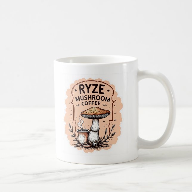 Ryze hot mushroom coffee  mug (Right)