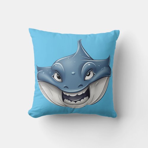 Rzor the Baby Stingray Square Pillow