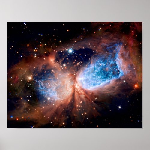 S106 Star Forming Region _ NASA Hubble Space Photo Poster