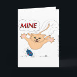 s11 Cat Pouncing on Hanukkah Dradle Holiday Card<br><div class="desc">Lots of fun as long as you are not a dradle.</div>