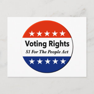 S1 Voting Rights For The People Act Postcard
