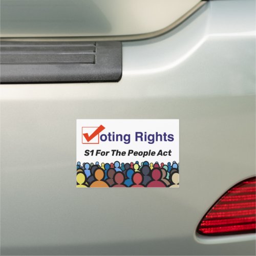 S1 Voting Rights For The People Car Magnet