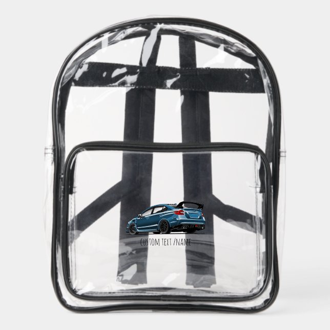s205 rear angle drawing  clear backpack  (Front)