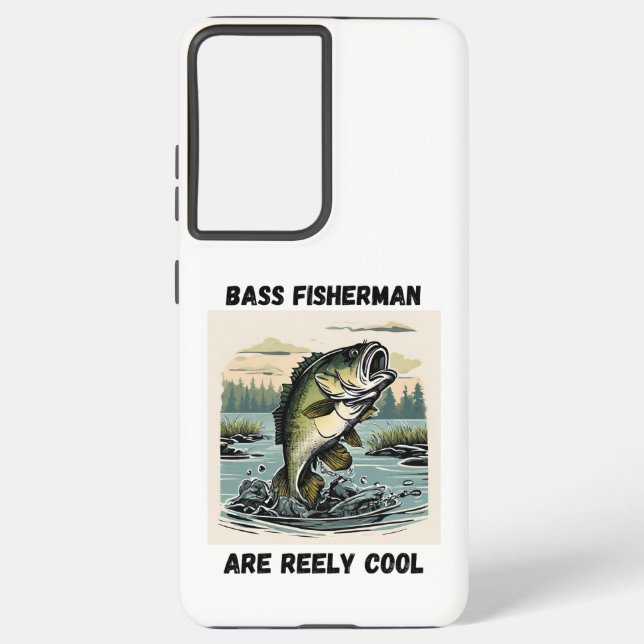 S21 Tough Phone Case: Bass Fishing Samsung Galaxy Case (Back)