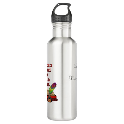 s31 If you can read and write thank a teacher Stainless Steel Water Bottle