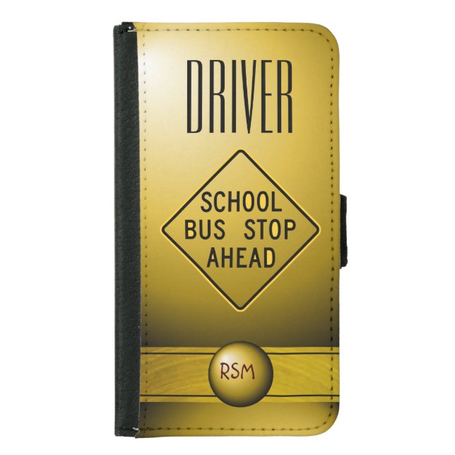 S5 Driver monogrammed Samsung Galaxy Wallet Case (Front)