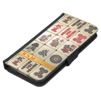 S5 Mahjong monogrammed Samsung Galaxy S5 Wallet Case