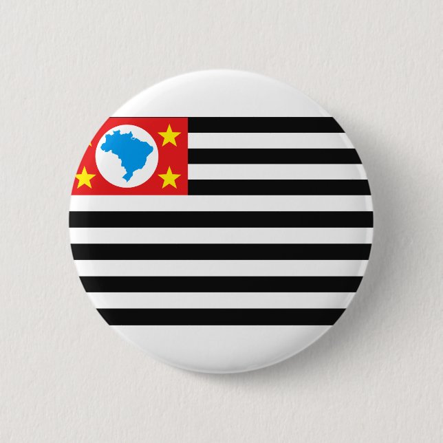S6ao Paulo flag Pinback Button (Front)