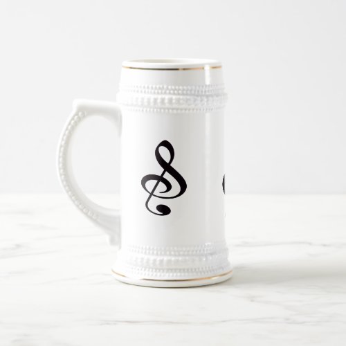 S  AndOr Treble Clef Musical Note Beer Stein