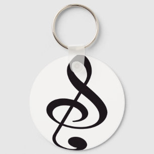 "S", "&", And/Or Treble Clef Musical Note Keychain
